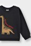 Baby Boy Crew Neck Dinosaur Printed Soft Fleece Inside Sweatshirt (25 Au) - 2