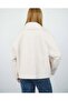 Oversized Fox Fur Pocket & Button Detail Plush Jacket - 3