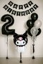 Kuromi Balloon 2Nd Birthday Set Sanrio Black Number Transparent Balloon Helium Compatible Flying Balloon