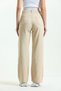 Women's Cream High Waist Zippered Wideleg Stretch Fabric Loose,Palazzo Jeans Cream Pantalon*1 - 4