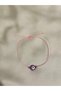 Purple Pearlescent Evil Eye Beaded Rope Bracelet - 2