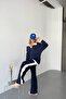 Women's Italian Tracksuit Set Navy Blue - 3