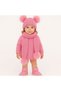 Pink Pompom Scarf Beanie and Mini Short Boots with Fur Inside Suede Boots - 2