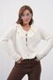 Flounce Beaded Button Detailed Knitwear Cardigan Aw25Hi0050 - 5