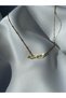 316L Steel Chain Gold Color Ataturk Signature Model Necklace - 4