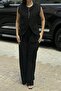 Women's Top with Tight Bone Buttons Vest and Pants Set - 2