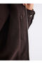 Brown Slim Fit Fur Collar Suede Men's Coat - 4