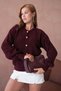 Oversized Buklet Yarn Crew Neck Knitwear Cardigan Aw25Hi0052 - 5