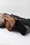 Modena Women's Suede Shoulder Bag Black | Zippered, Lined, Stylish Everyday Model - 7