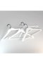 White Wooden Clothes Hanger Dress Shirt Pants Hanger Black American Hook 10 Pieces - 2