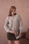 Oversized Buklet Yarn Crew Neck Knitwear Cardigan Aw25Hi0052 - 6