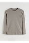 Crew Neck Basic Long Sleeve Men's T-Shirt (W5) - 5