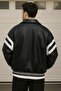 Oversize Comfortable Fit Leather Jacket - 3