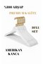White Wooden Clothes Hanger Dress Shirt Pants Hanger Gold American Hook 10 Pieces