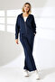 College Collar Zippered Double Tracksuit Set - 2