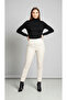 Women's Off-White Faux Leather Pants