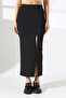 Long Diver's Skirt with Front Slit - 2