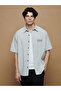 Beige relaxed fit short sleeve plaid shirt for men from plus-store - 3