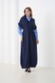 Women's Long Sleeve Shirt with Inner Shirt Collar, Knitwear with Belt, Sporty Stylish Dress