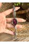 Vintage Silver Inside Burgundy Women's Wristwatch - 4