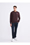 Lcwaikiki Classic Plum Crew Neck Printed Men's Sweatshirt - 2