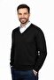 Men's V-Neck Knitwear Sweater Steel Knit Classic Pattern 4241D Bgl-St04849