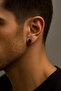 Unisex Black Square Zircon Stone Non-Pierced Magnetic Steel Earrings 1 Piece