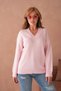Oversized Soft Textured V-Neck Knitwear Sweater Aw25Kz0069 - 2