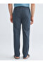 Navy Blue Standard Fit Men's Pajama Bottom - 4