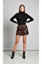 Women's Faux Leather Shorts Dark Brown