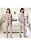Women's Robe & Tank Top Blouse 3-Piece Modal Pajama Set Thlv0R99Pc - 4