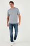 Text Detailed Cotton Regular Fit Crew Neck t Shirt Men's t Shirt 59020203 - 2