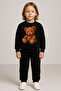 طقم رياضي للأطفال باللون البني SWEET BEAR B مطبوع