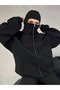 Snow Masked Ninja Unisex Sweatshirt Cardigan 2Strands Thick Fleece - 5
