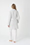 Women's Ecru Jacquard Shawl Collar Lace Winter Special Design Maternity Pajama Set - 2
