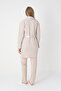 Women's Beige Jacquard Shawl Collar Lace Winter Special Design Maternity and Postpartum Robe Pajama Set - 3
