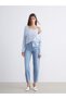 Texx Store Quality Soulife Blue Denim Straight Balloon Fit Regular Waist Wide Leg Women's Jean Pants