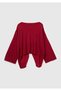 Women's fuchsia alpaca and wool blend button detailed waist tied sweater - 4
