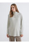 New Season Mock Neck Glitter Blouse