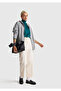 Women's cream cotton blend button-up folded hem pants - 5