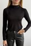 Women's turtleneck long sleeve blouse - 4