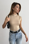 Women's High Neck Sleeveless Blouse