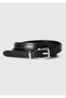 Women's Black Metal Buckle Belt