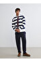 Vizyon New Season Polo Neck Striped Men's Thick Sweatshirt - 2