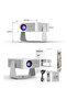 Mini Smart Projector – Android 13, 180 ANSI Lumens, 720P Native, 4K Decoding (White) - 3