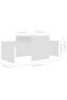 Coffee Table Set White 100x48x40 cm Engineered Wood - 3