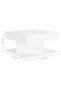 Coffee Table White 57x57x30 cm Engineered Wood - 3