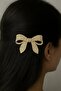 Gold Color Ribbon Figured Wire Comb Buckle