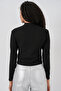 Women's Ribbon Detail Long Sleeve Blouse 977 - Black - 6