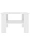 Coffee Table White 60x60x42 cm Engineered Wood - 2